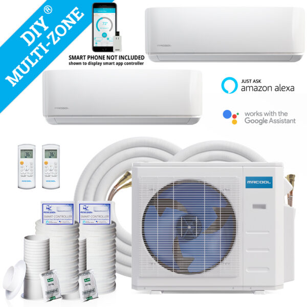 DIY 27,000 BTU 2 1/2 Ton 3-Zone Ductless Mini-Split Air Conditioner and Heat Pump Condenser - 230V/60Hz - Image 10