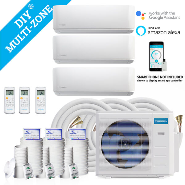 DIY 36,000 BTU 3 Ton 4-Zone Ductless Mini-Split Air Conditioner and Heat Pump Condenser - 230V/60Hz - Image 9