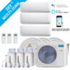 DIY 27,000 BTU 2 1/2 Ton 3-Zone Ductless Mini-Split Air Conditioner and Heat Pump Condenser - 230V/60Hz - Image 9