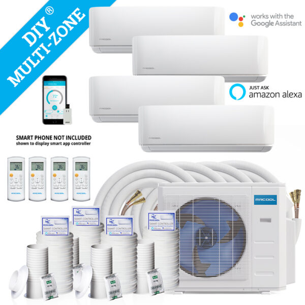 DIY 36,000 BTU 3 Ton 4-Zone Ductless Mini-Split Air Conditioner and Heat Pump Condenser - 230V/60Hz - Image 8