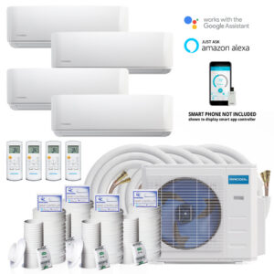 DIY 9,000 BTU 3/4 Ton Ductless Mini-Split Wall Mounted Air Handler - 230V/60Hz - Image 1