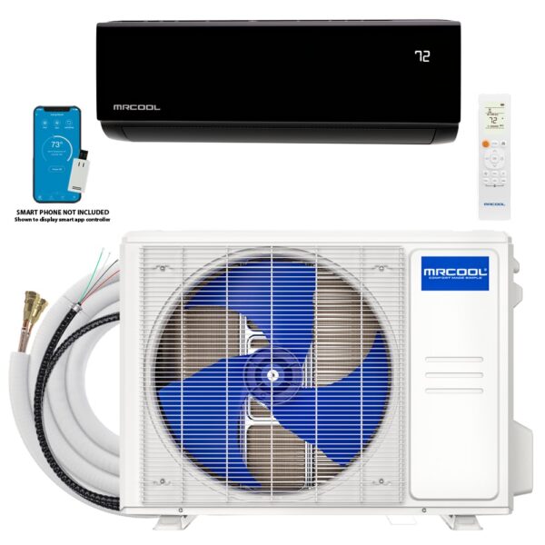 Coming Soon! - DIY Select 1st Gen - R454B - 18K BTU 230V Black Wall Mounted Air Handler - with 13' Communication Cable - Image 5
