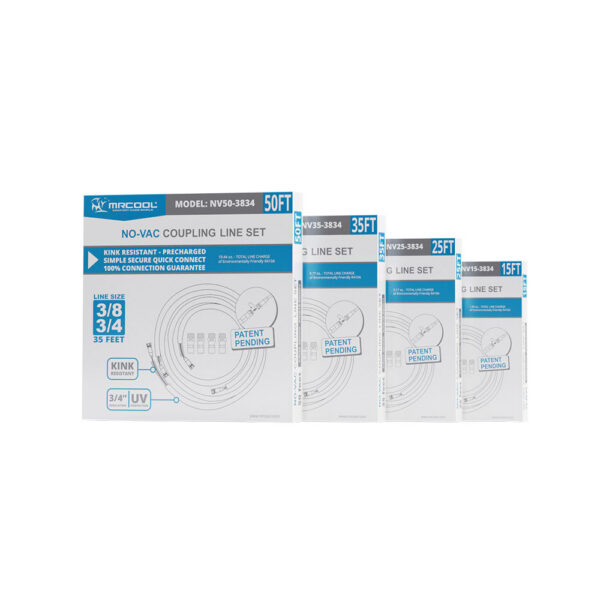 35 FT Pre-Charged 3/8" x 3/4" MRCOOL No-Vac Quick Connect Line Set - Image 2