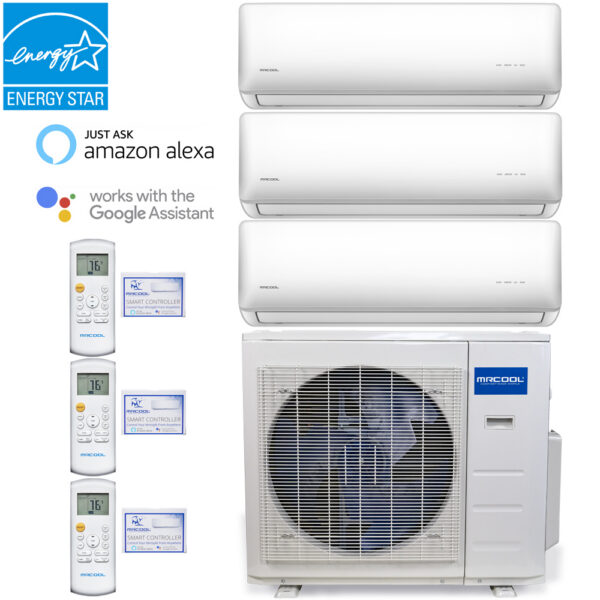 Olympus 9,000 BTU 3/4 Ton Ductless Mini-Split Wall Mounted Air Handler - 230V/60Hz - Image 1