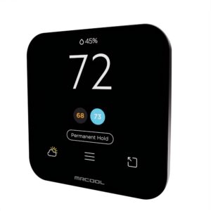 MRCOOL Smart Thermostat (Black) -24V - No wifi on setup required - Image 1